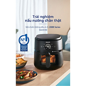 Nồi chiên không dầu Philips 4.2 lít NA220/00  - Hàng chính hãng
