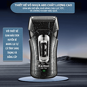 Máy cạo râu mini Kemei KM-T98 công suất mạnh mẽ 5W chống nước IPX5 - Hàng chính hãng