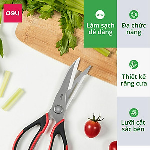 Kéo nhà bếp DELI 22.5cm - Màu đỏ 77770