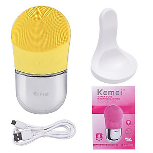 [ THANH LÝ NEW ] Máy rửa mặt KEMEI KM-1070 làm sạch da mặt, thúc đẩy hấp thụ dưỡng chất, tẩy trang hoàn hảo sử dụng được cho tất cả các loại da, nam nữ đều dùng được