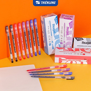 Combo 5/10/20 Bút gel Thiên Long mực khô nhanh,nét viết êm mượt Flexgel ngòi 0.5mm phù hợp cho học sinh,sinh viên GEL-042