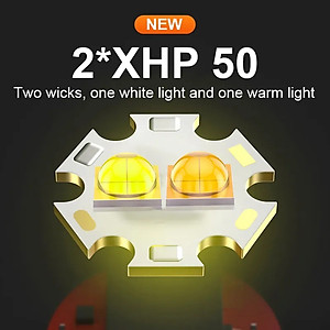 Đèn pin sạc choàng đầu siêu sáng TERINO K18A (chống nước, đèn vàng và trắng - Hàng chính hãng