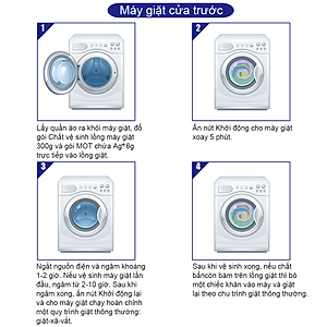 Combo 02 Hộp Vệ Sinh Lồng Máy Giặt Ag+ Mao Bao 306g - Tặng Chất Làm Sạch Bình Đun Nước 25g x 1 gói