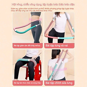 Vòng Lắc Eo Lò Xo Thép Bọc Nhựa Mềm – Giảm Mỡ Bụng, Eo Thon Nhanh, An Toàn Tại Nhà - HÀNG CHÍNH HÃNG MINIIN