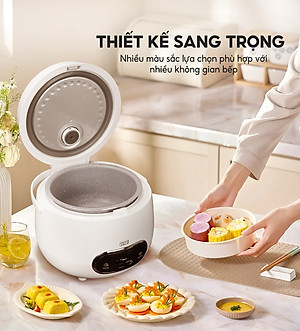 Nồi cơm điện Lebenlang LBL0589 dung tích 1200ml, công suất 500W, thiết kế đơn giản hiện đại - hàng chính hãng