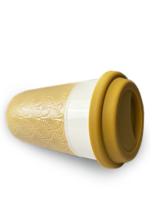 Cốc sứ La Fonte nắp silicone - 006477