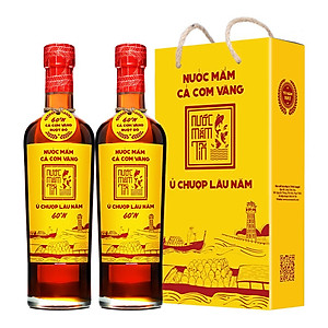 Đặc Sản Phan Thiết - [Thùng 6 Cá Vàng - 60N - 500Ml] Nước Mắm Tĩn Cá Cơm Ruột Đỏ Độ Đạm 60N Chai Thuỷ Tinh 500Ml Nước Mắm Truyền Thống