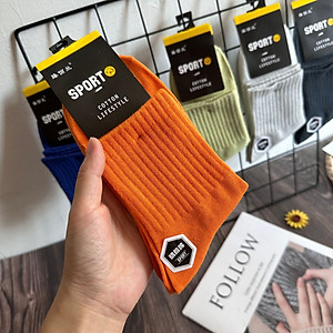 5 đôi tất vớ nam cao cổ style Nhật Bản vải sợi sồi vintage kháng khuẩn khử mùi co dãn tốt