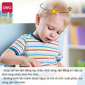 Đồ Chơi Xếp Hình Puzzle Cấp Độ Dễ Đến Khó 7 Level Deli - Chủ Đề Động vật, Khủng Long, Đại Dương - Đồ Chơi Giáo Dục Cho Bé Từ 2 Tới 6 Tuổi - 74500