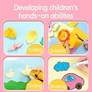 Giấy Gấp Thủ Công Origami - 15 x 15 cm - 10 Màu - Deli EY015 (100 Tờ/Xấp)