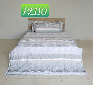 Bộ Ga TC Tatana Silver 4 Món Cao Cấp, Chất Vải Mềm Mịn Thoáng Mát - Màu ngẫu nhiên