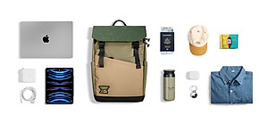 BALO LAPTOP 16 INCH TOMTOC (USA) SLASH FLIP RUCKSACK 18L GREEN T64M1T1GC / A64E1 / A64-E1D1 / A64-E1G1 - Hàng Chính Hãng