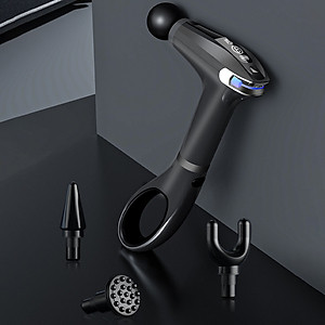 Máy massage cầm tay chính hãng GOODFIT MG005, súng massage cổ vai gáy, mát-xa lưng có tay cầm trợ lực có thể tháo rời