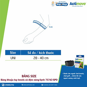 Băng khuỷu tay tennis có đệm nóng/lạnh 75742-SPO Actimove Elbow Strap