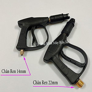 Bộ súng xịt rửa xe và bình tạo bọt tuyết cho máy rua xe áp lực cao, máy cao áp, máy rửa xe gia đình ren 14mm, 22mm