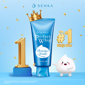 Sữa Rửa Mặt Tạo Bọt Chiết Xuất Tơ Tằm Trắng Senka Perfect Whip 120g - 14839