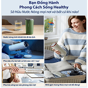 Bình đun nước kiêm giữ nhiệt cao cấp Morphy Richards MR6060, chất liệu inox 304, inox 316L , dễ dàng thay đổi kiểm soát nhiệt đô, dung tích 350ml- Hàng chính hãng