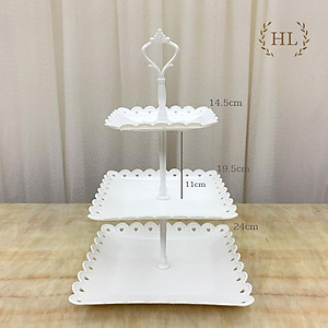 KHAY 3 TẦNG ĐỂ HOA QUẢ, BÁNH KẸO SIZE TO