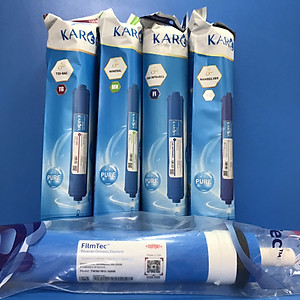 Combo 8 lõi lọc nước dành cho máy lọc Karofi 8 cấp ( Lõi 123+RO+Nanosilver+Mineral+Gac T33+Far Infrared) - Hàng chính hãng