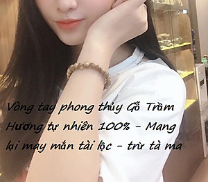 Set Vòng đeo tay Gỗ Trầm Hương Tự Nhiên, Kèm Hộp đựng Hoa hồng