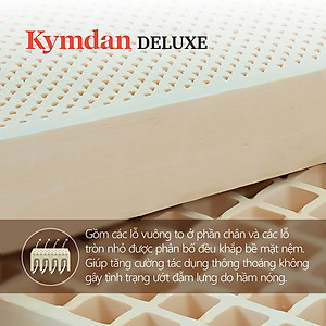 Nệm cao su thiên nhiên Kymdan Deluxe 140 x 200 x 10cm SFM