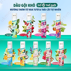 Dầu Gội Khô Batiste 200ml Dry Shampoo Gội khô Anh Chính Hãng 100% UK