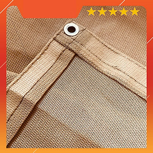 LƯỚI CHE NẮNG - MAY VIỀN, KHUY - MÀU VÀNG CÁT