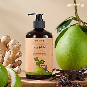 Bộ dầu gội bưởi bồ kết - Xịt tóc tinh dầu bưởi, hỗ trợ kích mọc tóc, giảm gãy rụng Giọt Lành