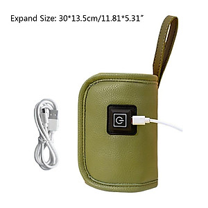 Usb Di Động Cho Bé Bình Nóng Da Cốc Du Lịch Nước Giữ Ấm Bình Sữa Ấm Nhiệt Giữ Máy Hâm Nóng Sữa Cho Bé hot