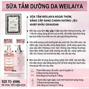 Sữa Tắm Trắng Da Hoa Trà Weilaiya Niacinamide Shower Gel - Hương nước hoa ngọt ngào 450ml