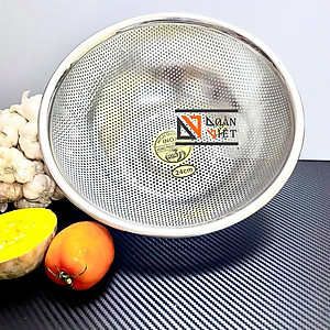  RỔ INOX (RÁ INOX) CAO CẤP. Dụng cụ đựng chứa thực phẩm với 3 chân cao TIỆN LỢI dùng trưng hoa quả, rửa rau củ quả, phơi hong bánh