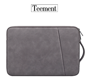 Túi Chống Sốc Laptop Teement TM01 2 Ngăn Có Quai Xách Đứng, Vân Da Mịn Chất Liệu Da Chống Thấm Nước Bảo Vệ Cho Macbook, Laptop, 13 Inch, 14 Inch, 15 Inch, 15.6 Inch- Hàng Chính Hãng 