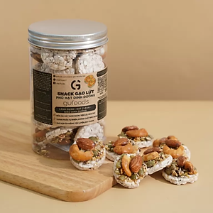 Snack gạo lứt phủ granola siêu hạt GUfoods - Bữa ăn nhẹ tiện lợi, Giàu dinh dưỡng, Ăn vặt healthy, Eat clean, Thuần chay
