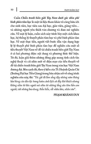 Chiến Tranh Biên Giới Tây Nam Dưới Góc Phê Bình Phân Tâm Học (Sách chuyên khảo)