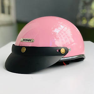 Mũ bảo hiểm nửa đầu RONA hali viền bạc chính hãng, nón bảo hiểm freesize cho nam và nữ