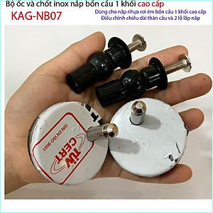 Ốc chốt tròn inox KAG-NB07, phụ kiện chân ốc nắp bồn cầu, ốc chốt bản lề nắp bồn cầu
