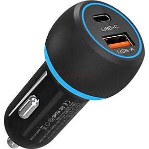 Cốc sạc xe hơi Philips 1USB 1Type-C 20W PD/QC3.0 DLP2552PB/97 - Hàng chính hãng