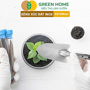 Xẻng Xúc Đất Greenhome, D27xR8cm, Dụng Cụ Làm Vườn, Hợp Kim Chống Rỉ, Siêu Bền, Dễ Vệ Sinh, Tiện Lợi