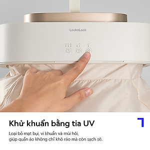 Máy Sấy Khử Khuẩn Quần Áo LocknLock Cloth Sterilizer Dryer END112IVY 600W, Hàng Chính Hãng - JoyMall