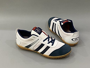 GIÀY ĐÁ BÓNG FUTSAL 004F MÀU TRẮNG KHÂU TOÀN BỘ ĐẾ