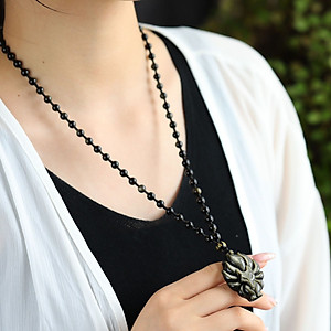 DÂY CHUYỀN CỬU VĨ HỒ 9 ĐUÔI NGŨ SẮC HỢP CÁC MỆNH TÌNH DUYÊN MAY MẮN , TÀI LỘC