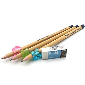 SET 3 Bút Chì, Gôm Và Đệm Cầm Bút PLUS