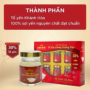 [TOP SALE] TỔ YẾN CHƯNG ĐƯỜNG PHÈN 100% Tổ Yến Thật (Hàm Lượng 30%) (6 Lọ X 70ML) - Đệ Nhất Yến Đảo - Tăng Sức Đề Kháng - Kích Thích Tiêu Hóa - An Thần - Bổ Phế - Long Đờm - Giảm Ho - Tăng Cường Trí Nhớ - Kéo Dài Thanh Xuân