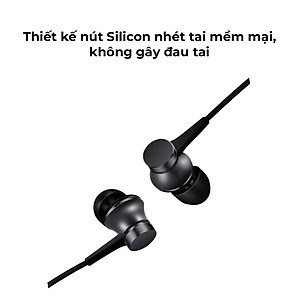 Tai Nghe Nhét Tai Xiaomi Mi In-Ear Headphones Basic (Black/Silver)_Hàng Nhập Khẩu