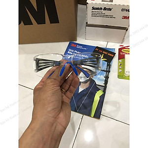 Kính bảo hộ 3M SF401SGAF kính chống bụi, chống hơi nước trầy xước vượt trội, ngăn chặn tia UV, mắt kính lao động, xe máy