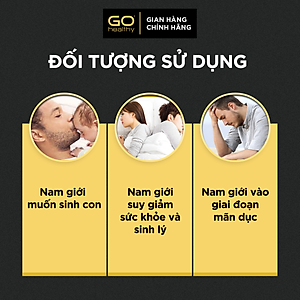 GO MAN PLUS 30 VIÊN - Viên uống tăng cường sinh lý nam, cải thiện và làm chậm quá trình mãn dục nam nhập khẩu chính hãng GO Healthy New Zealand