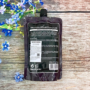 [+Tặng mũ trùm] Dầu hấp ủ tóc BERDYWINS Argan Oil Collagen Complex phục hồi siêu mượt 500ml