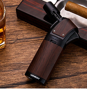 Vỏ Hộp Quẹt Bật Lửa Gas Honest BCH-538 Khò Mỏ Vịt 1 Tia Kèm Đục, Có Nút Chình To/Nhỏ Lửa - Nhiều Màu