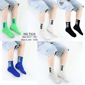 Tất cho bé cao cổ dài chất mềm thoáng khí nhiều màu cổ chữ thời trang cá tính phong cách phù hợp trẻ em bé trai gái TA24