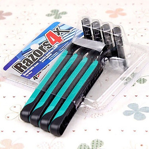 Combo 4 Cây Dao Cạo Râu 3 Lưỡi Kép - Hàng chính hãng (màu ngẫu nhiên)